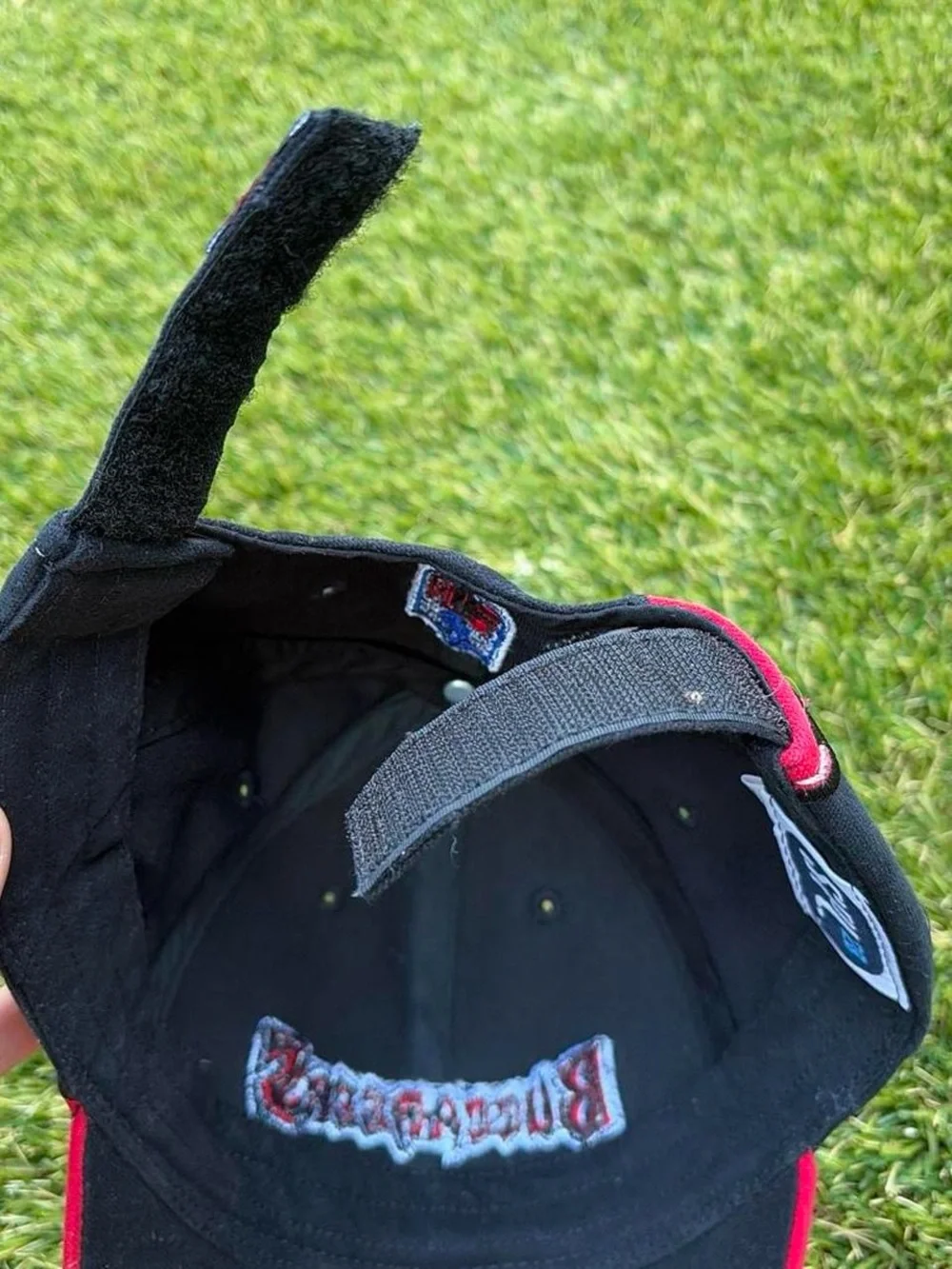 Vintage Tampa Bay Buccaneers Flame Velcro Back Hat